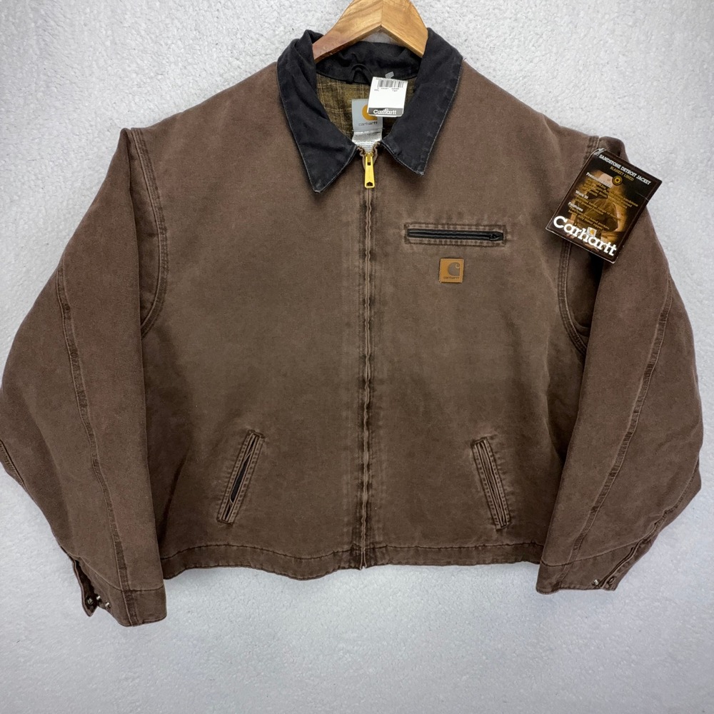 Carhartt Detroit Jacket Blanket Lined Mens 4XLT J97 CHT Chestnut Brown NWT NOS